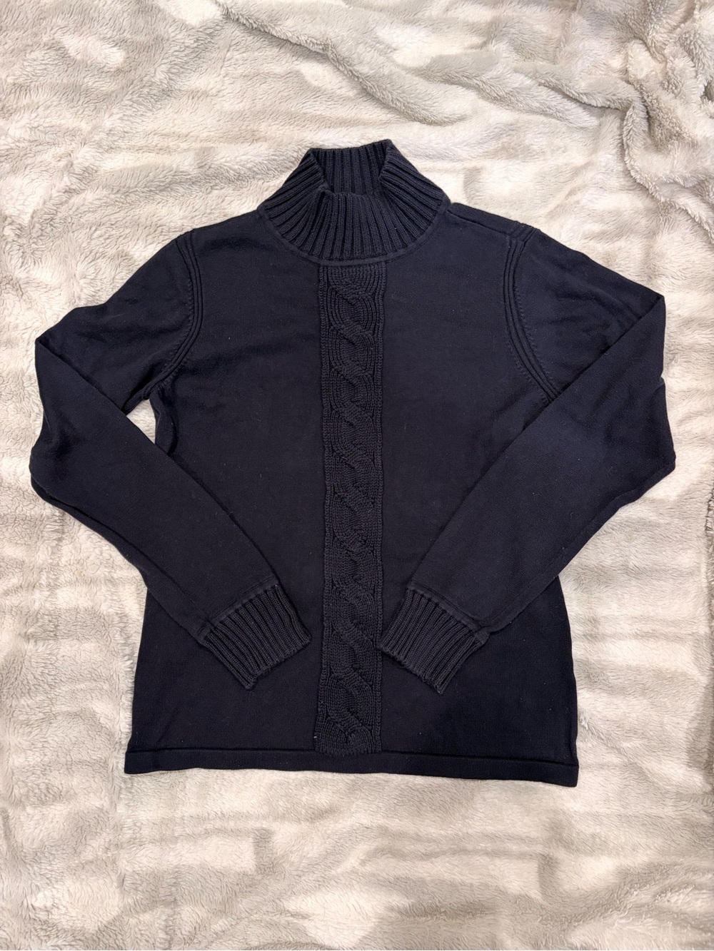 Tommy Cable-Front Turtleneck Sweater